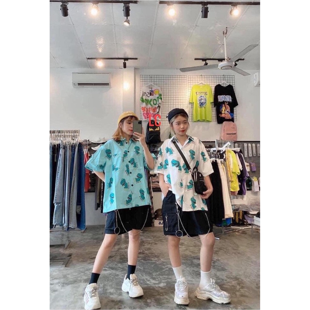 Áo Sơ Mi Khủng Long Unisex 4 Màu Siêu Chất ASMKL089 | BigBuy360 - bigbuy360.vn