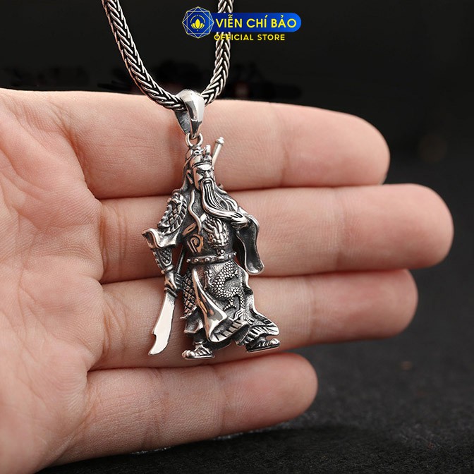 Mặt dây chuyền bạc nam Quan Công võ thánh chất liệu bạc Thái 925 thương hiệu Viễn Chí Bảo M100512
