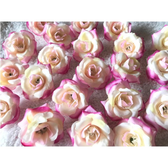 Hoa hồng vải cao cấp bịch 40 cái (No185) phụ kiện trang trí handmade, trang trí hộp quà, decor chụp ảnh