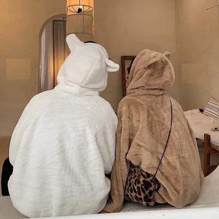 [Siêu Hot]  Áo  Lông Mũ Tai Gấu Siêu Cấp - Nam Nữ Đều Mặc Được - Chất Lông Siêu Mịn - Siêu Ấm Và Sang Chảnh | BigBuy360 - bigbuy360.vn