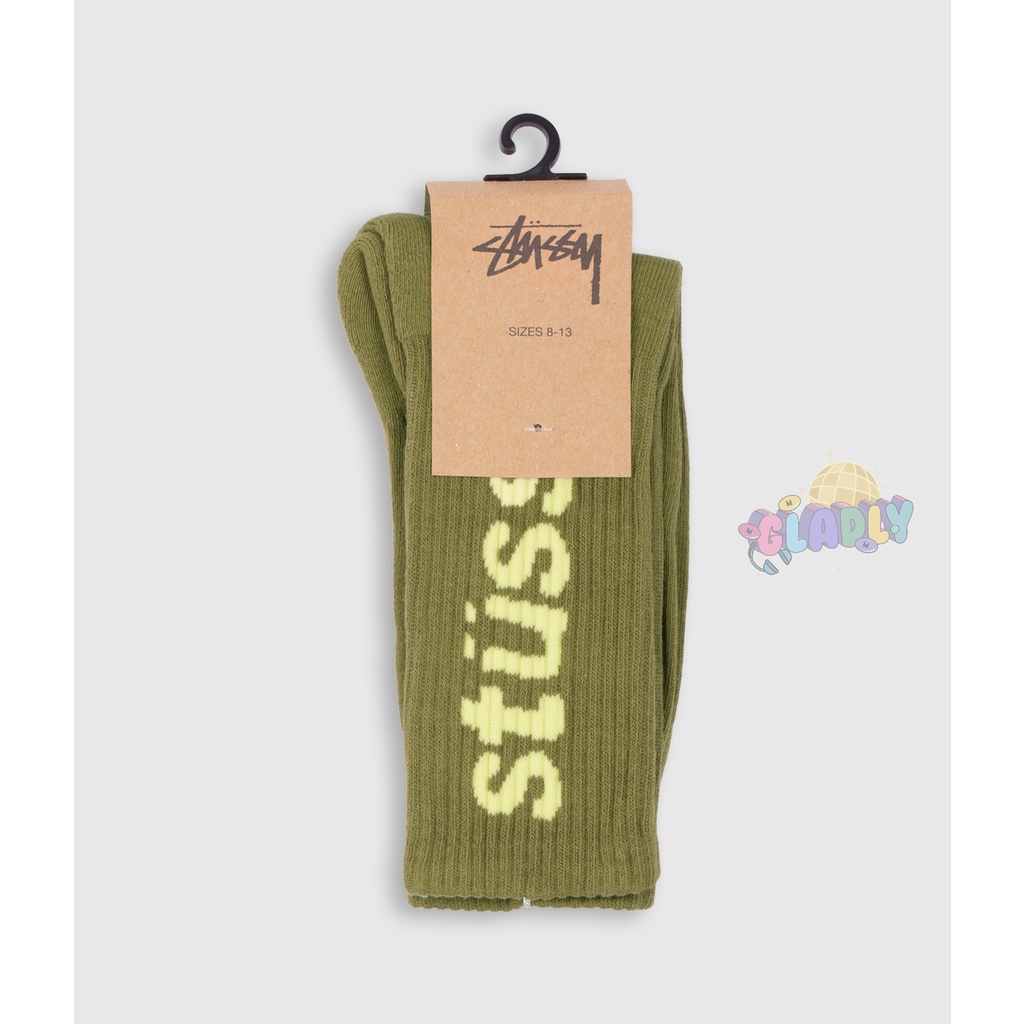HELVETICA JACQUARD CREW SOCKS