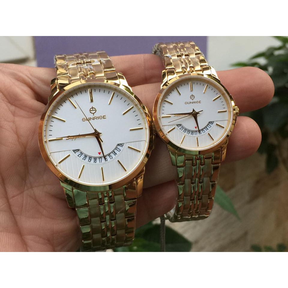 Đồng hồ đôi sunrise dm779swa - kt chính hãng