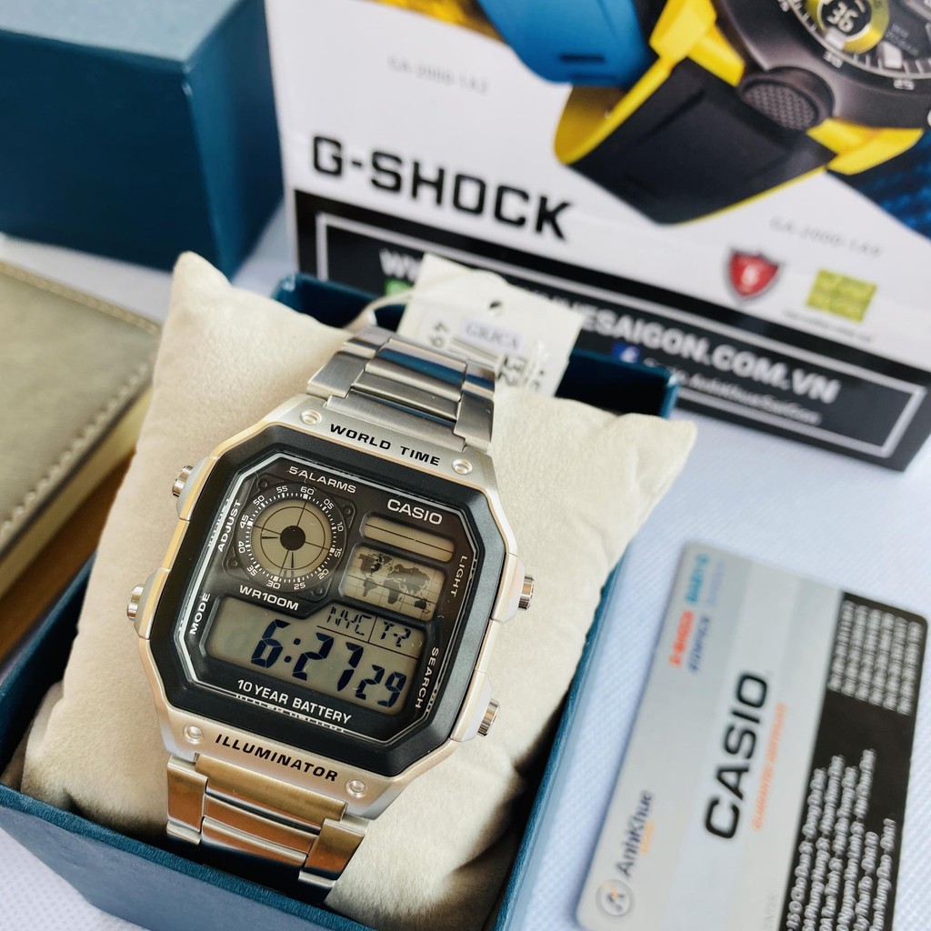 Đồng Hồ Nam Casio AE-1200WHD-1AVDF - Tem Vàng,Chính Hãng Anh Khuê [Bảo Hành 5 Năm - Thay Pin 10 Năm] | BigBuy360 - bigbuy360.vn