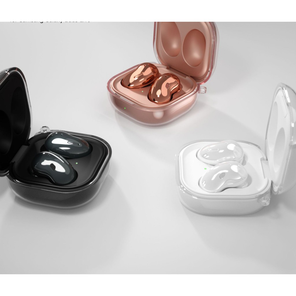 [Loại chất lượng cao] Ốp case silicon trong suốt vỏ chống sốc cho tai nghe Samsung Galaxy Buds Live - Tặng Móc (ZL04)