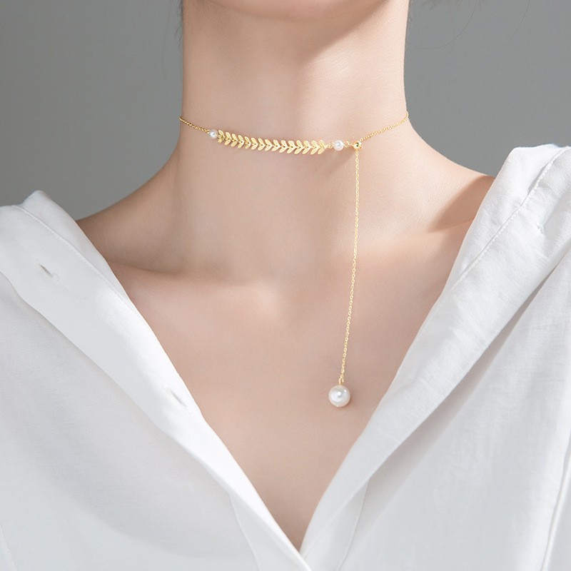 Vòng cổ_Chocker lúa mạch Bạc 925 cao cấp_𝑨'𝑹𝑶𝑪𝑯 𝑺𝑯𝑶𝑷 𝑪𝒂𝒎 𝒌𝒆̂́𝒕 𝑩𝑨̣𝑪 𝒄𝒉𝒖𝒂̂̉𝒏 100%