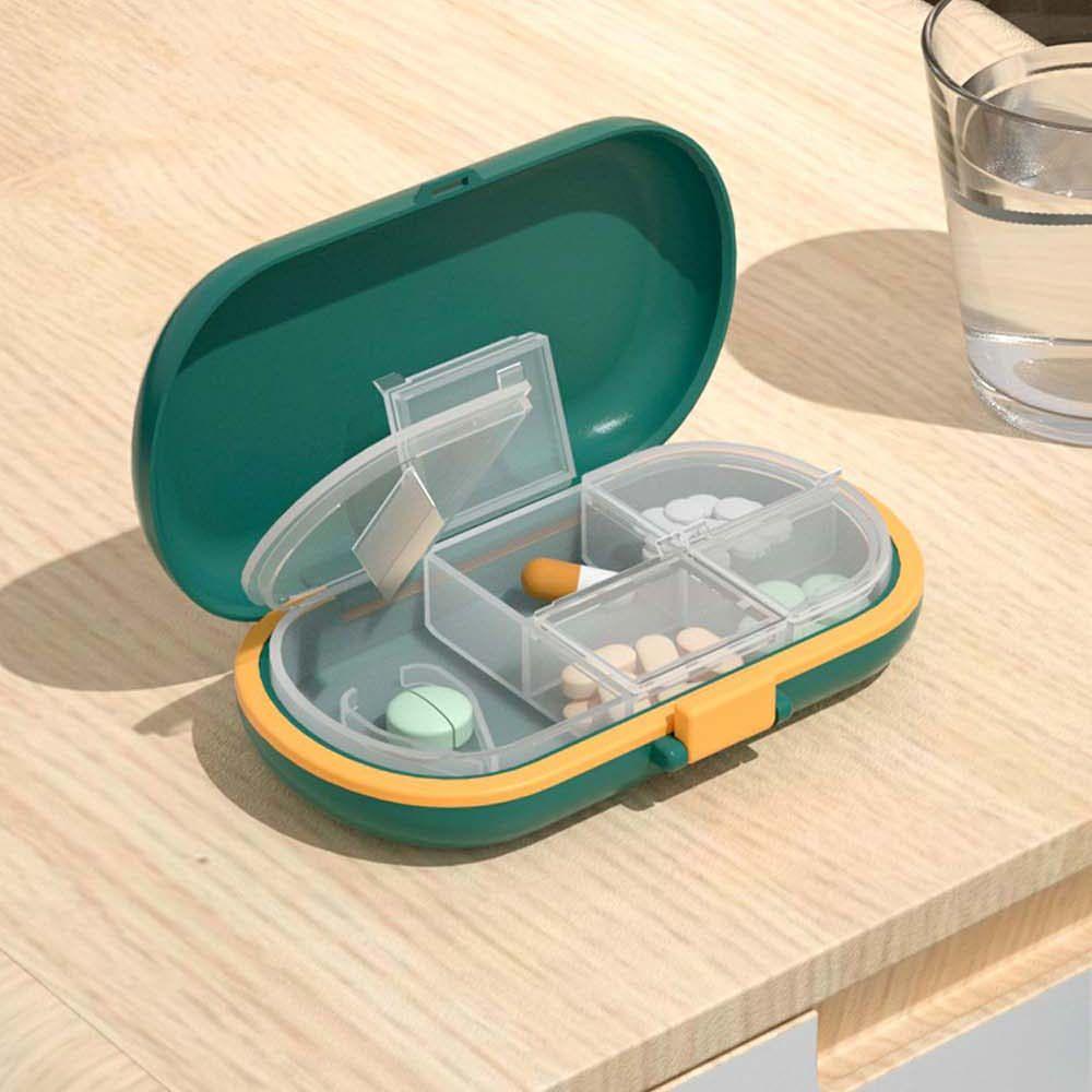 Hộp Đựng Thuốc 4 Ngăn Bằng Nhựa Chống Nước Tiện Dụng Ốp