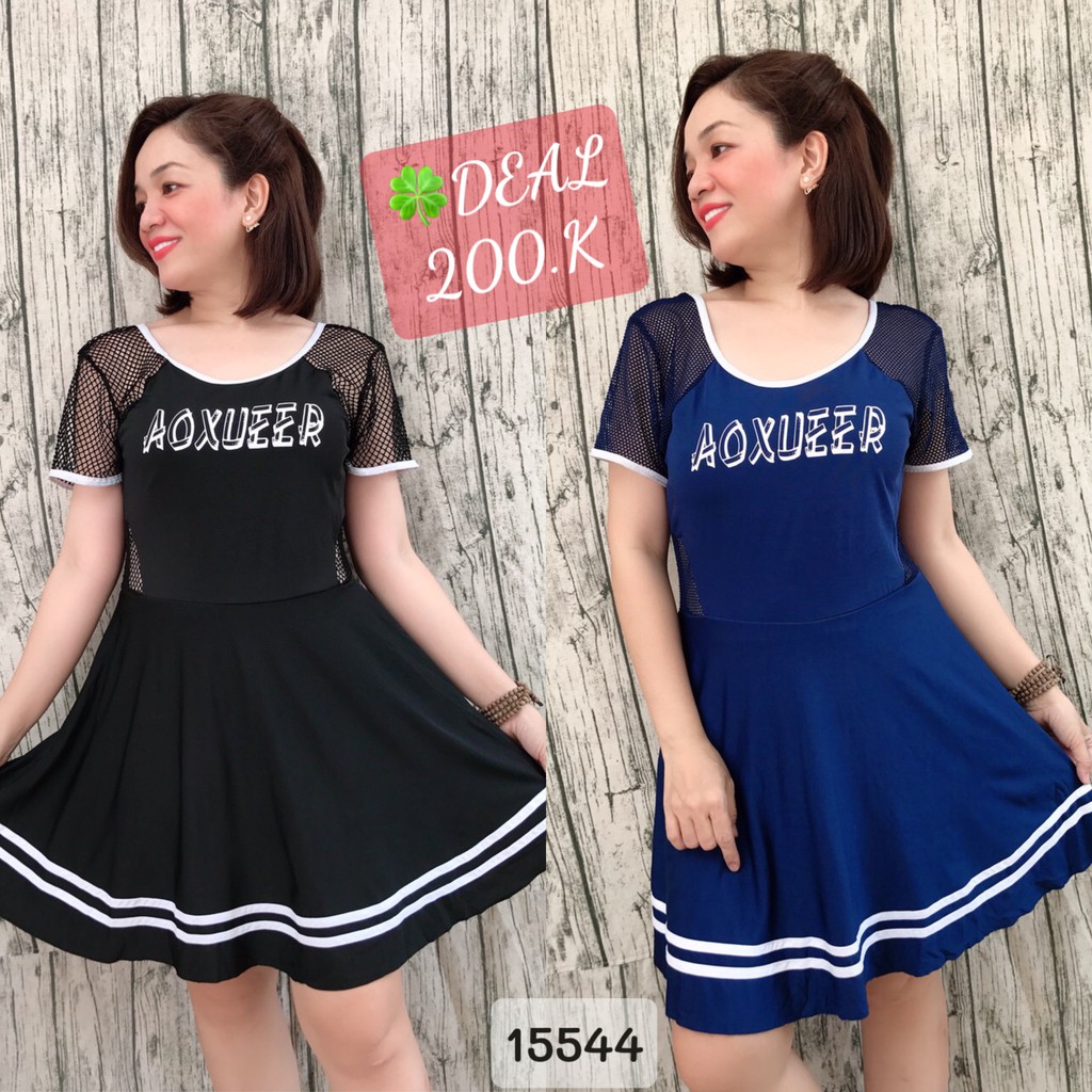 SALE 15544 Đồ bơi BIG SIZE phối lưới AOX