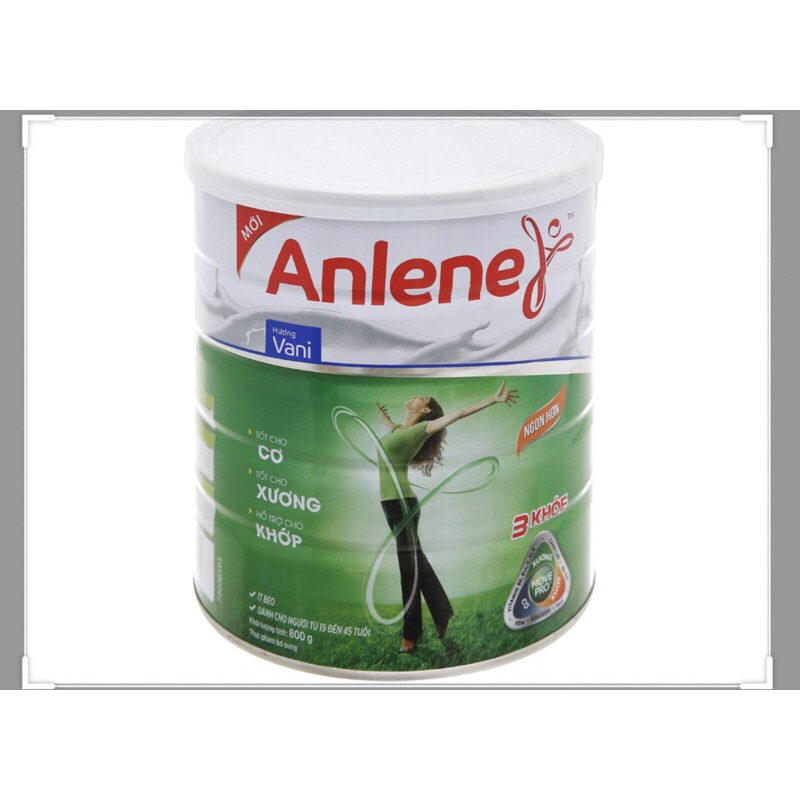 Sữa Anlene hương Vani 800g từ 19 -45 tuổi