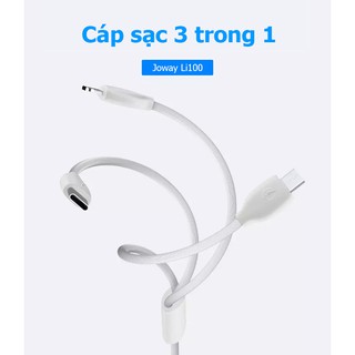 Cáp sạc Joway 3 trong 1 Li100 (Lightning - Type-C - Micro)