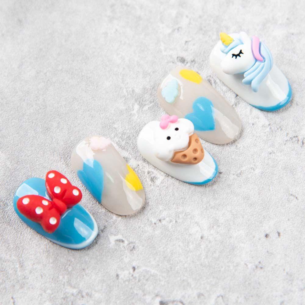 OCEANMAP Miếng Dán Trang Trí Móng Tay 3D Hình Hoạt Hình Dễ Thương