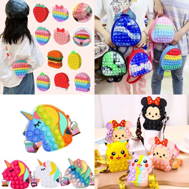 balo pop it - túi đeo chéo pop it - đồ chơi pip ít