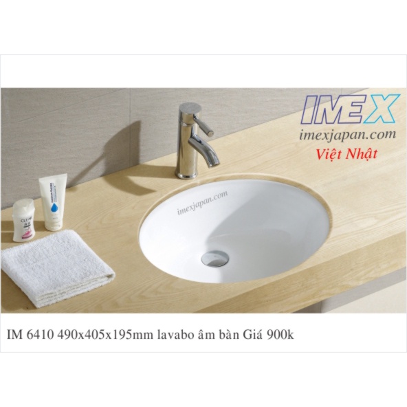 Lavabo rửa mặt - Lavabo sứ - Lavabo âm bàn đá IM 6410