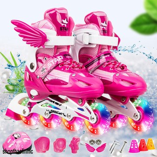 [PHÁT SÁNG] Giày trượt Patin trẻ em, người lớn Sports đủ size có thể điều chỉnh to nhỏ