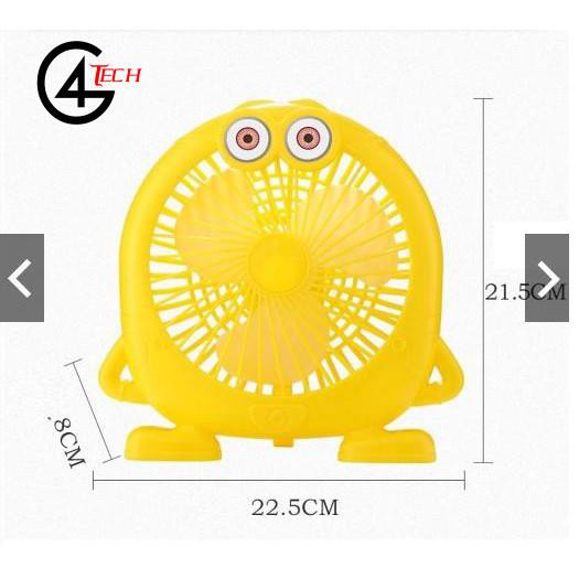 Quạt mini cắm cổng usb để bàn siêu mát hình minion đáng yêu