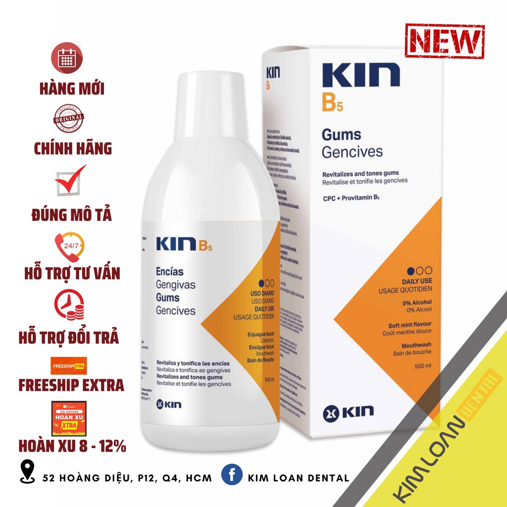 Nước súc miệng Kin B5 500ml