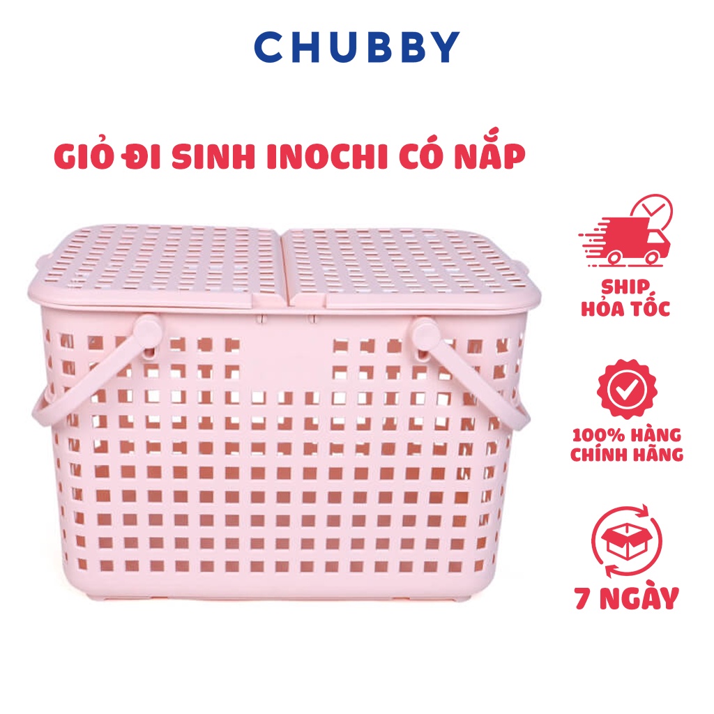Giỏ Quai Xách Giữa Có Nắp INOCHI Chất Liệu Nhựa PP Nguyên Sinh An Toàn, Dùng Để Đựng Đồ Cho Các Mẹ Đi Sinh