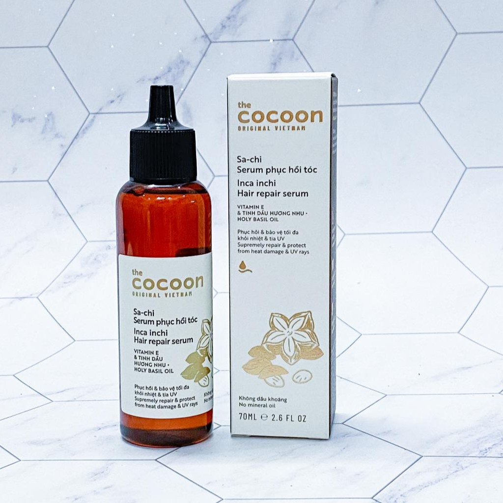 Serum phục hồi tóc Cocoon sa-chi bảo vệ tối đa khỏi nhiệt và tia UV 70ml NPP Shoptido