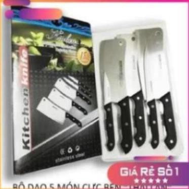 BỘ DAO INOX 5 MÓN KITCHEN KNIFE MADE IN THÁI LAN SIÊU BÉN