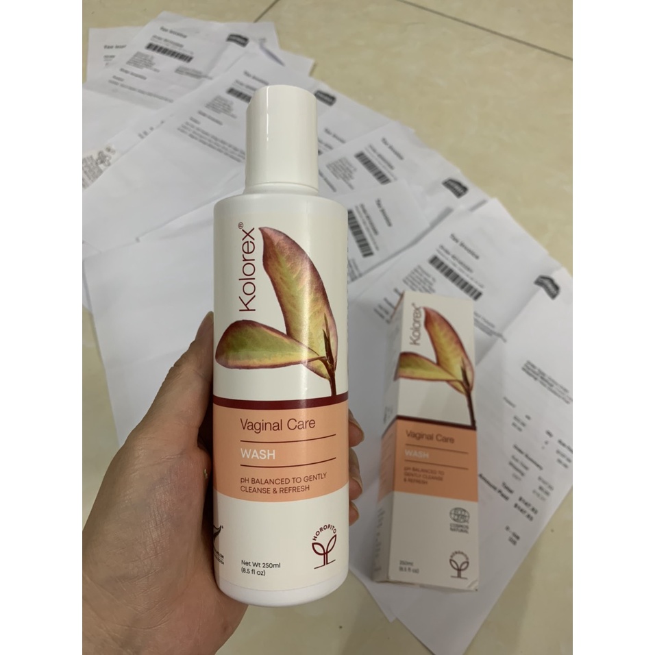 Bill, hàng Air, Dung tích 250ml dung dịch vệ sinh phụ nữ Kolorex Intimate Wash loại khí hư, mùi hôi, ngứa, nấm vùng kín