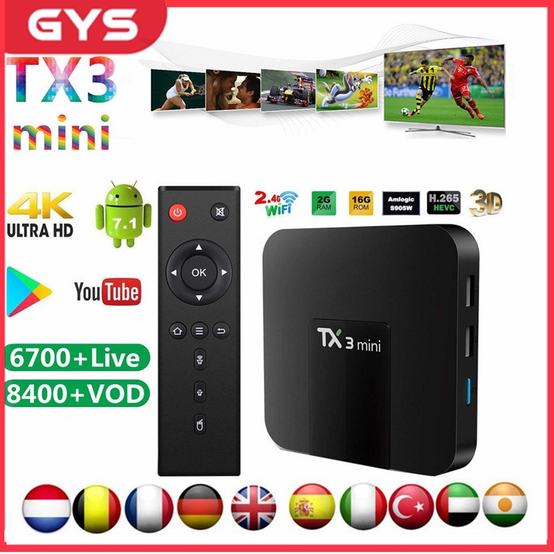 Android Tv Box Tx3 Mini 2022 Android 9.0 CPU S905W Ram 2GB Rom 16GB DDR3 4K HD hộp thông minh Tivi Box giá rẻ