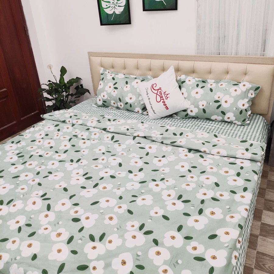 Bộ Chăn ga gối 4 món vải cotton TC 914 Shop Kingroom chuyên ga trải giường | BigBuy360 - bigbuy360.vn