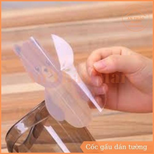 Cốc Gấu Dán Tường Nhà Tắm Siêu Dính, Cốc Đựng Bàn Chải Đánh Răng Tiện Lợi