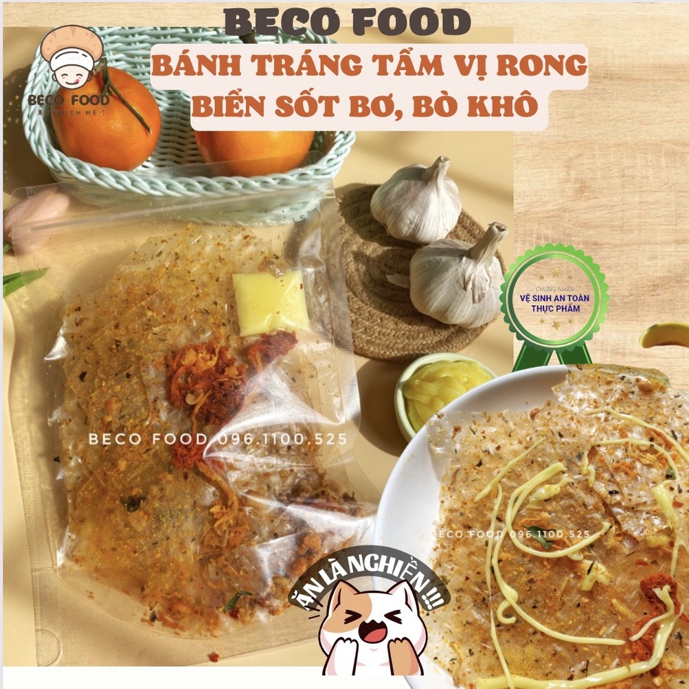 Bánh Tráng Trộn Tây Ninh Tẩm Vị Rong Biển Sốt Bơ - BeCo Food - Bánh Tráng Tẩm Vị tép , hành phi, đậu phộng bò khô