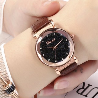 (Tặng pin + Hộp đẹp) Đồng Hồ Nữ DIMINI DI8068 CHÍNH HÃNG Mặt 3D Kim Cương lấp lánh