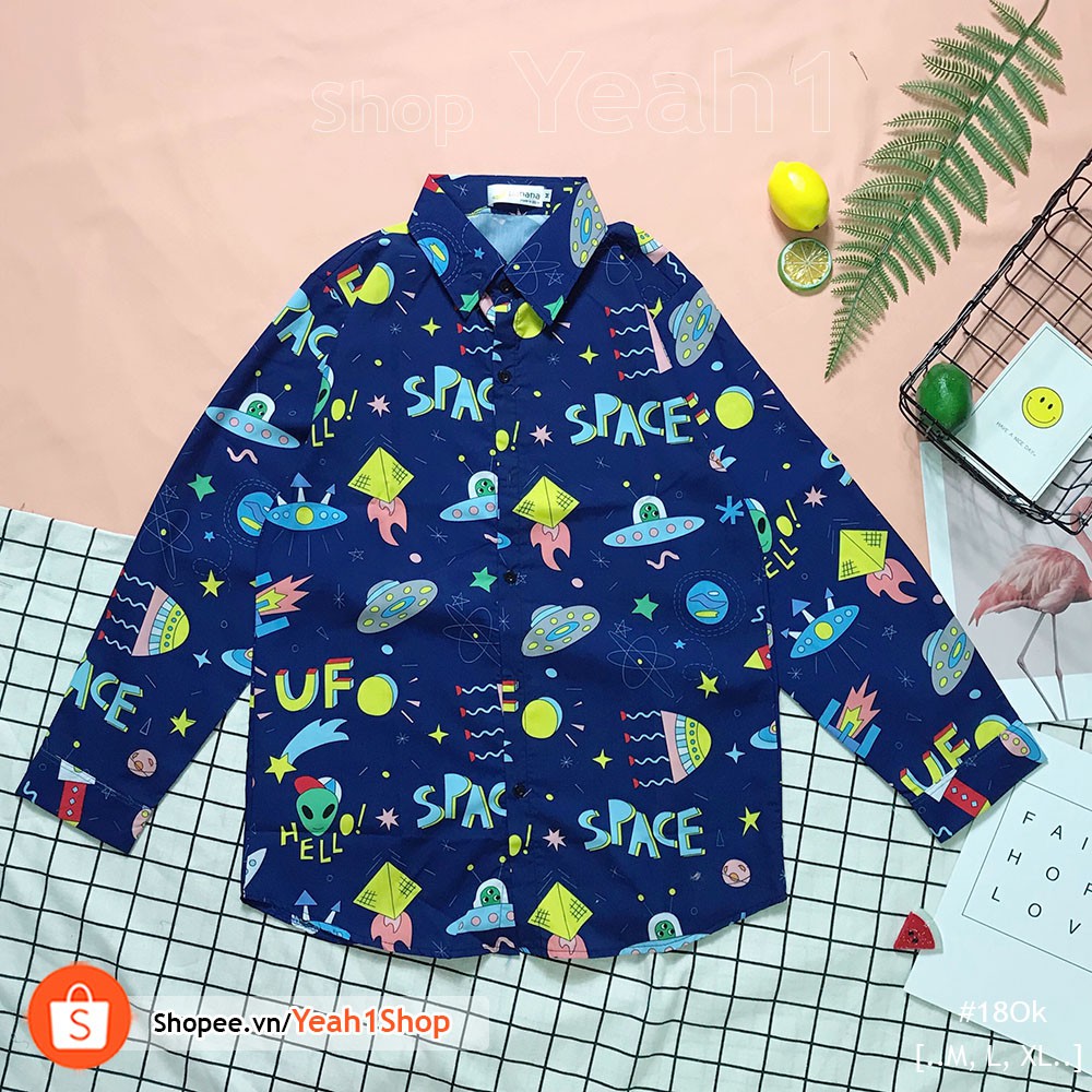 [Yeah1Shop]- Áo sơ mi UFO (M,L,XL)