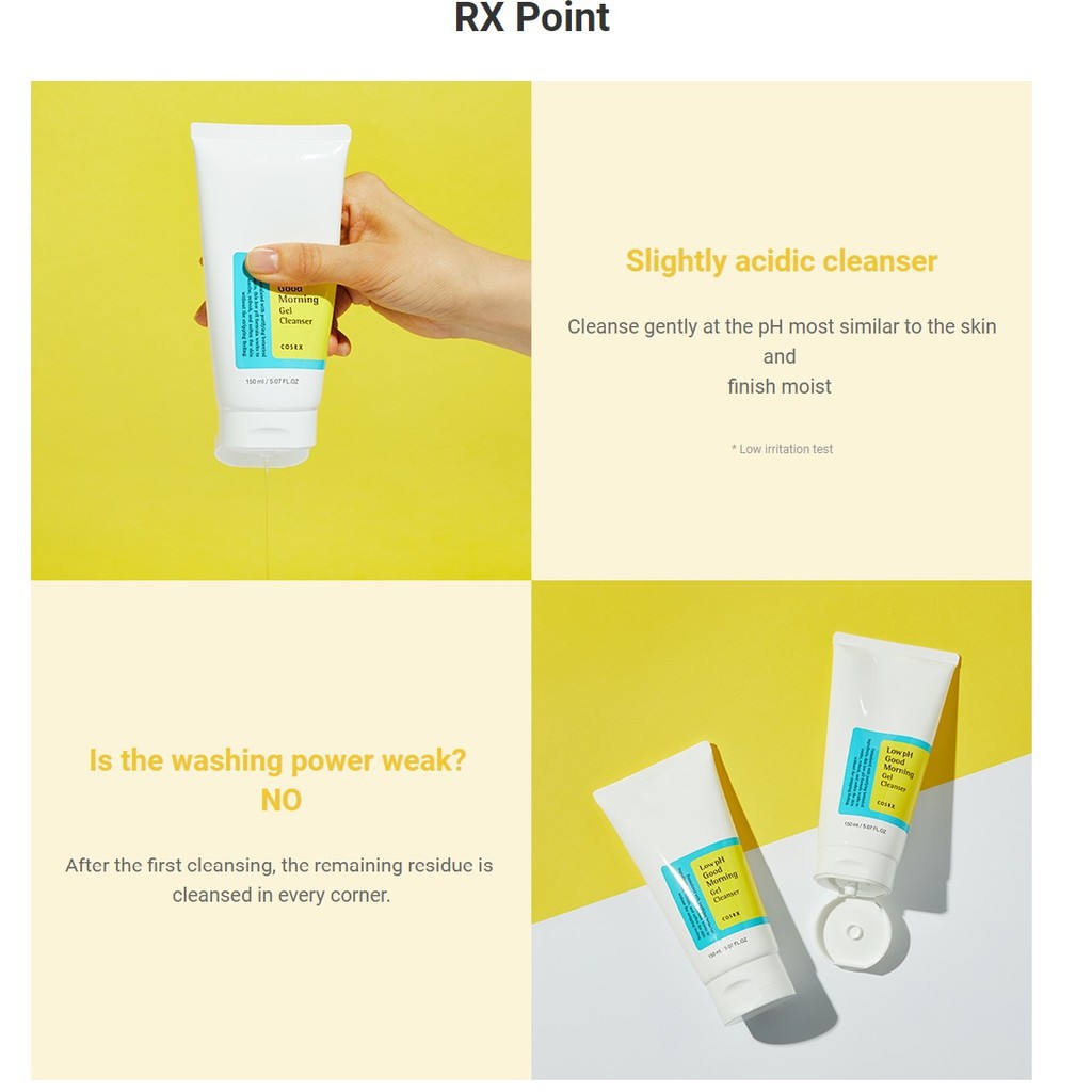 Sữa Rửa Mặt Cosrx Sữa Rửa Mặt Good Morning Dạng Gel Trà Tràm Độ PH Thấp 150ml HOKA STORE | BigBuy360 - bigbuy360.vn
