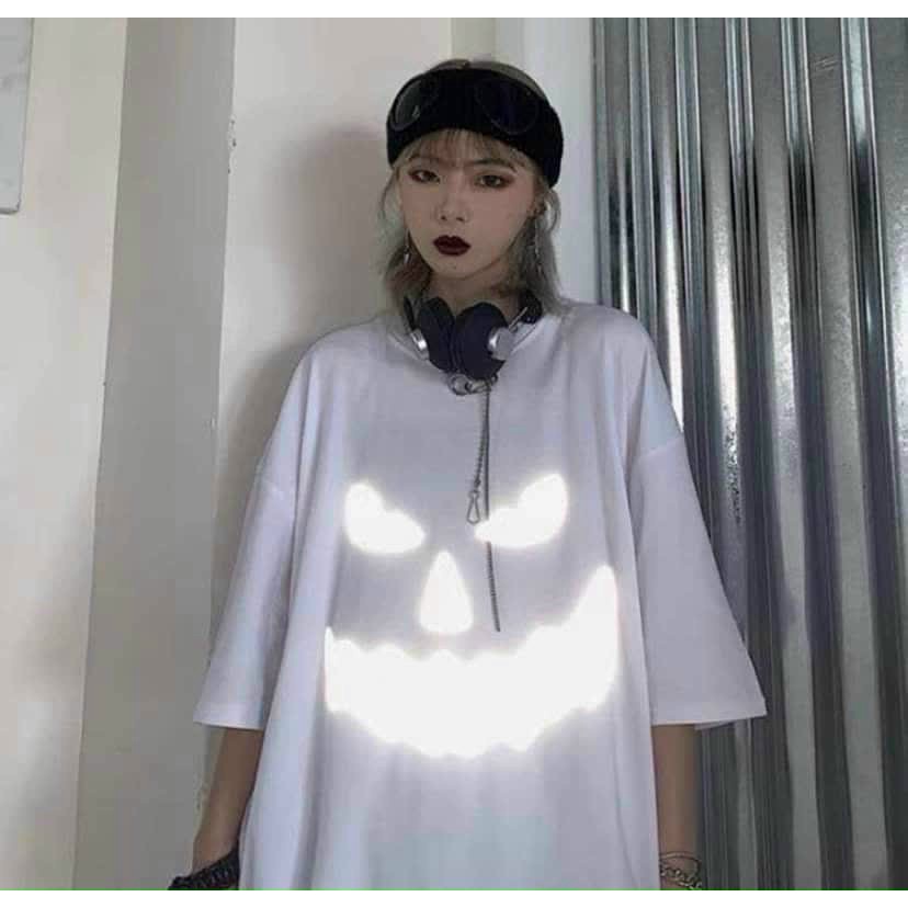 [ FREE SHIP TOÀN QUỐC] ÁO THUN NAM NỮ UNISEX PHẢN QUANG HỌA TIẾT NỤ CƯỜI QUỸ DỮ