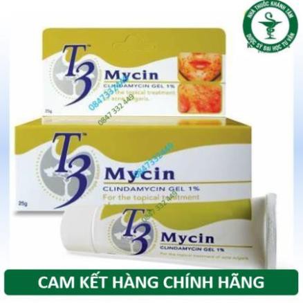 Kem T3 Mycin - Giảm mụn trứng cá, mụn kèm viêm, mụn ẩn