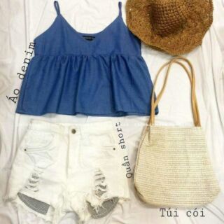✔Video + ảnh thật✔ SET DENIM COUPLE (ÁO + ĐẦM) - (CÓ TÁCH LẺ)