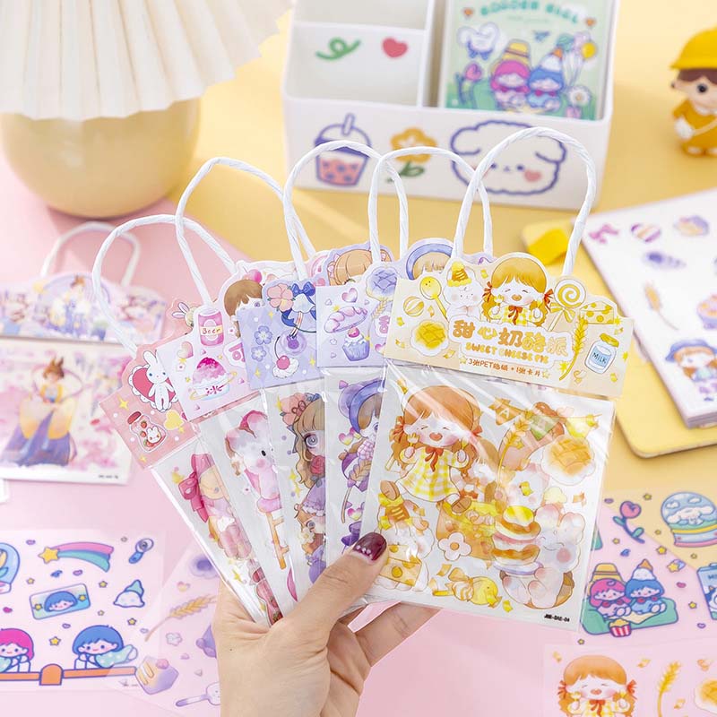 Miếng Dán Trang Trí Nhật Ký DIY Hình Túi Tote Dễ Thương