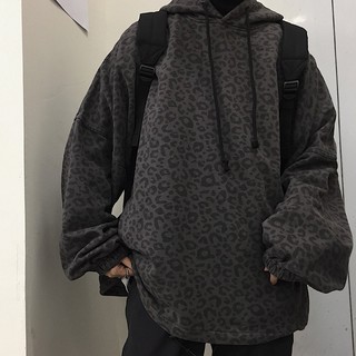 Áo hoodie nữ form rộng họa tiết da báo 2021, Áo hoodie nam form rộng unisex mặc nhà đi chơi thời trang ulzzang hàn quốc