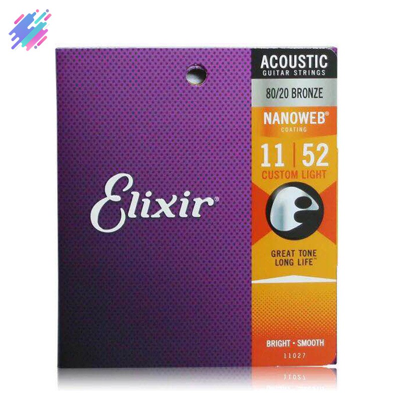 Dây đàn guitar tông sáng sử dụng bền lâu tương thích với đàn Elixir