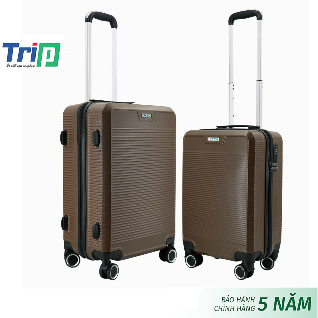 [Mã MABRGMV4 giảm 15% đơn 99k tối đa 30k] Bộ 2 vali nhựa TRIP P808 size 20inch + 22inch