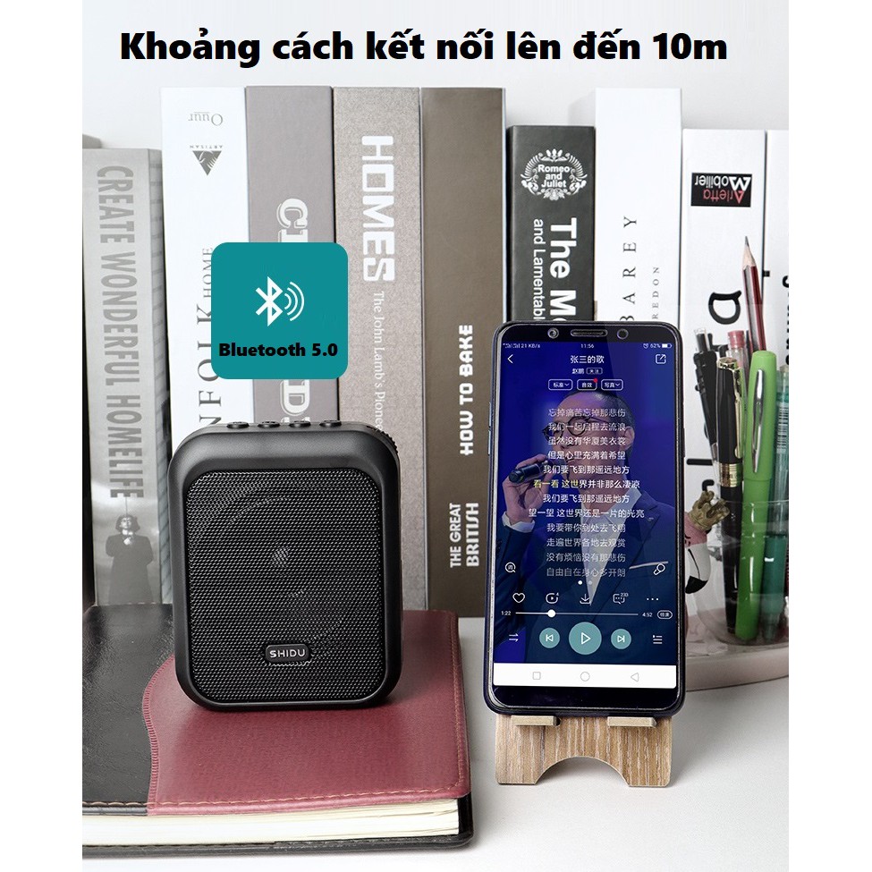 Máy trợ giảng có dây Shidu M100 kiêm loa Bluetooth cao cấp