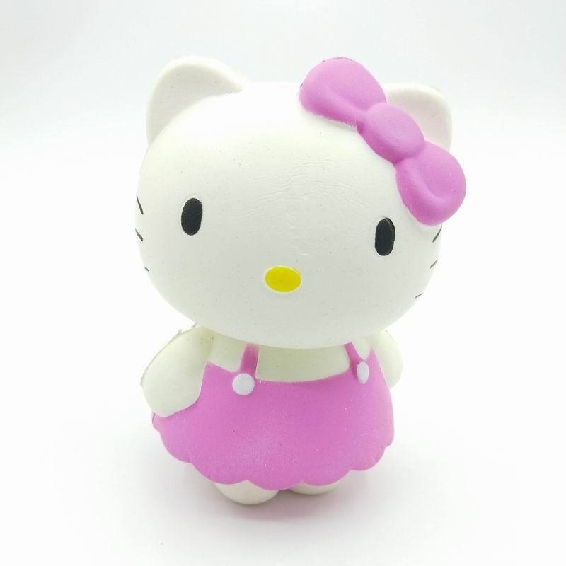 Squishy Lớn Hình mèo hello kitty màu hồng Đồ Chơi Xốp Giảm Stress Hình mềm mịn dễ Thương đàn hồi Cho Bé
