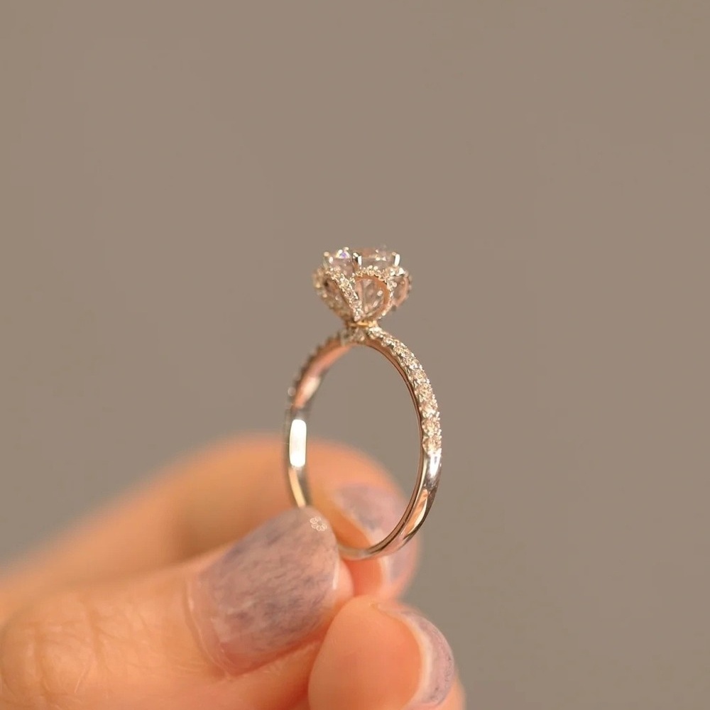 Nhẫn Hình Hoa Hồng Nở Sang Trọng Thời Trang Nhẹ Nhàng Cá Tính