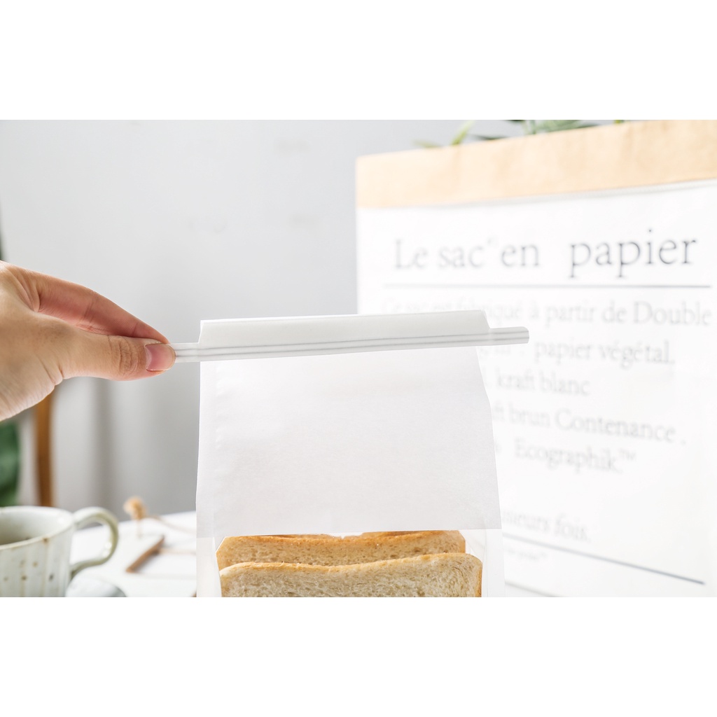 Sỉ 50 chiếc túi bánh mì có khóa zip đựng bánh mì hoa cúc Sandwich Sừng bò Biscuits Cookie Hàng cao cấp loại 1