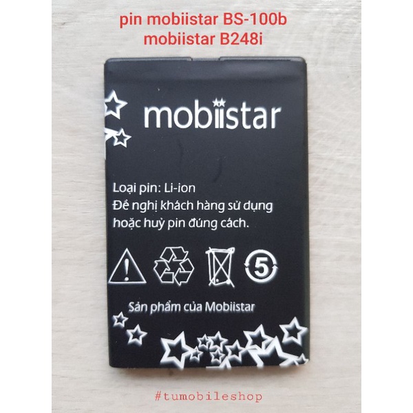 Pin CHÍNH HÃNG mobiistar B248i (BS-100b) , xài chung với pin BS-120b (mobiistar B239)