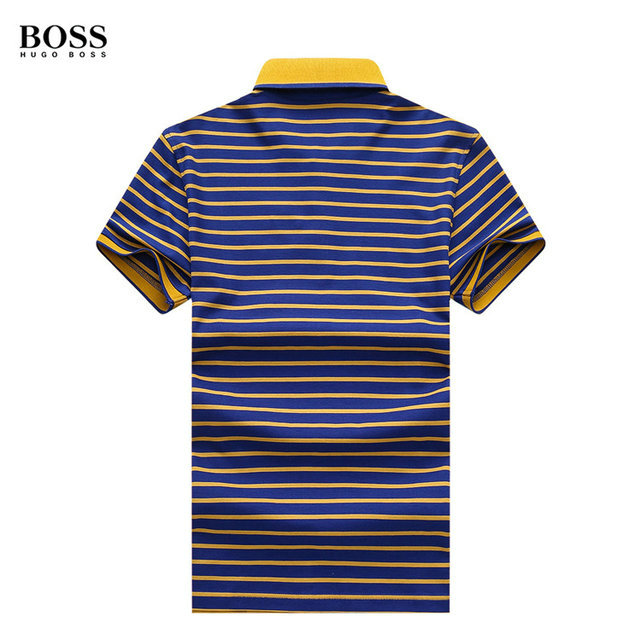 HUGO BOSS Áo Thun Polo Ngắn Tay Họa Tiết Sọc Ngang Thời Trang 2020 Dành Cho Nam