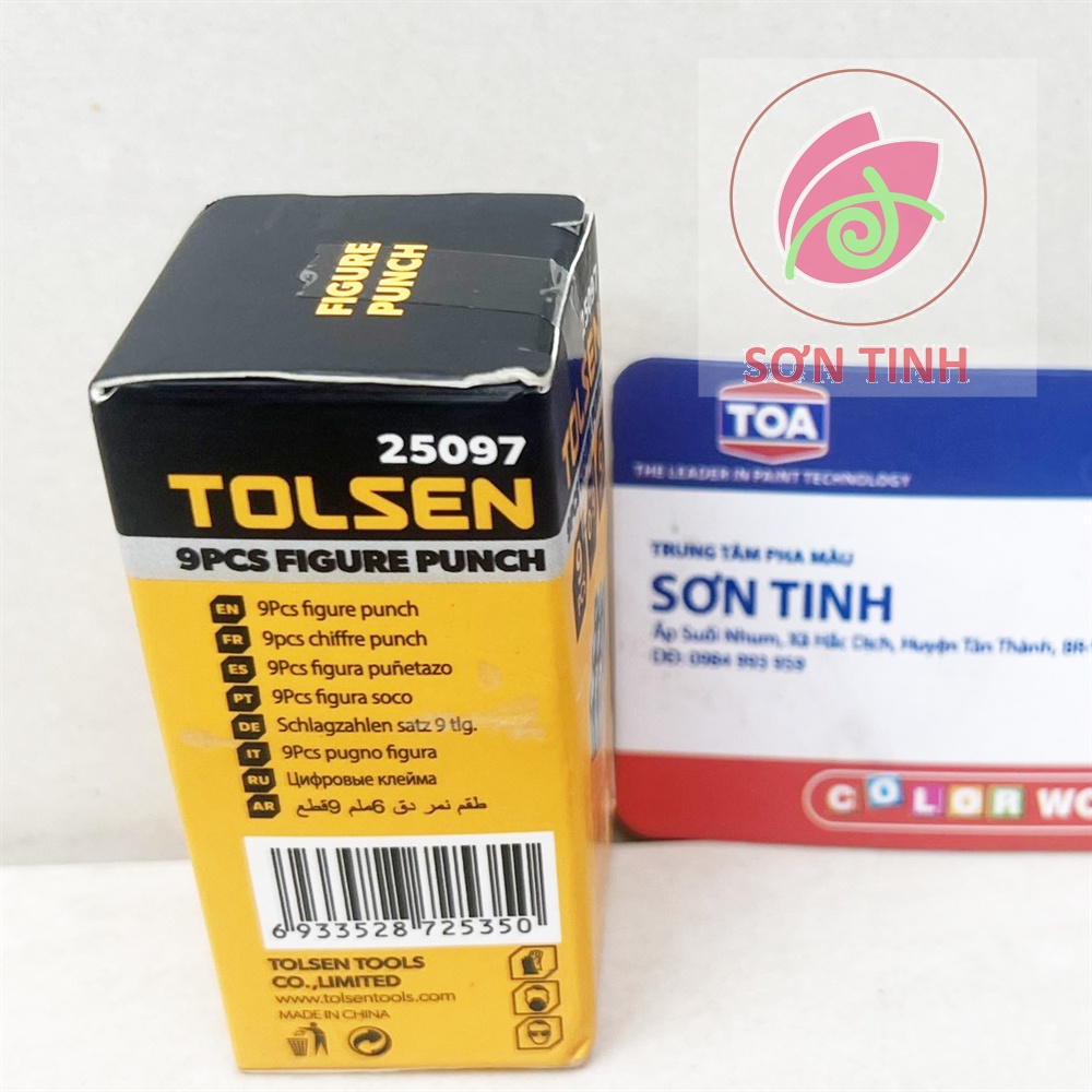 BỘ ĐÓNG SỐ 9 CÂY (1-9)  6mm- TOLSEN 25097