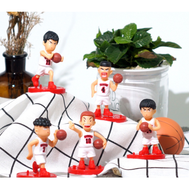 Set 5 mô hình trang trí bánh kem Slam Dunk bằng nhựa