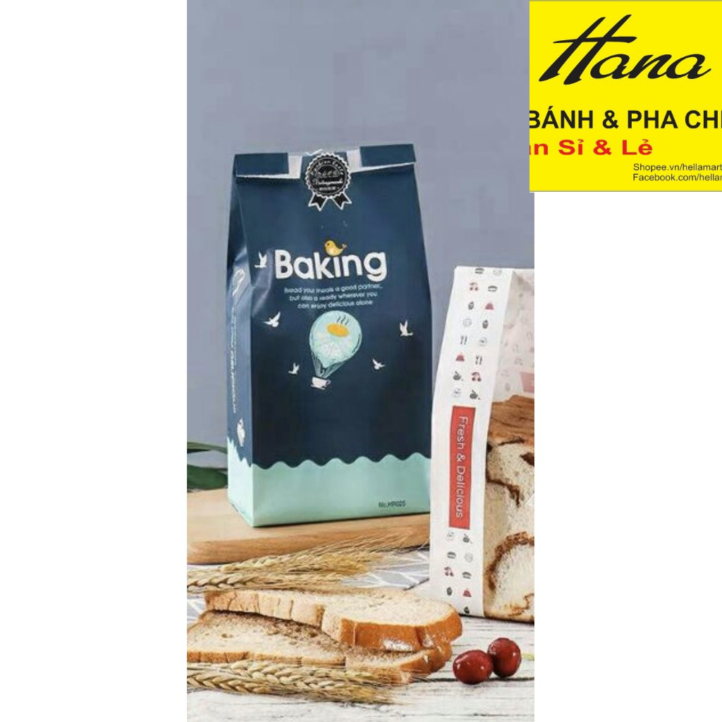 Túi bánh mì hoa cúc Baking xanh da trời (10 chiếc)