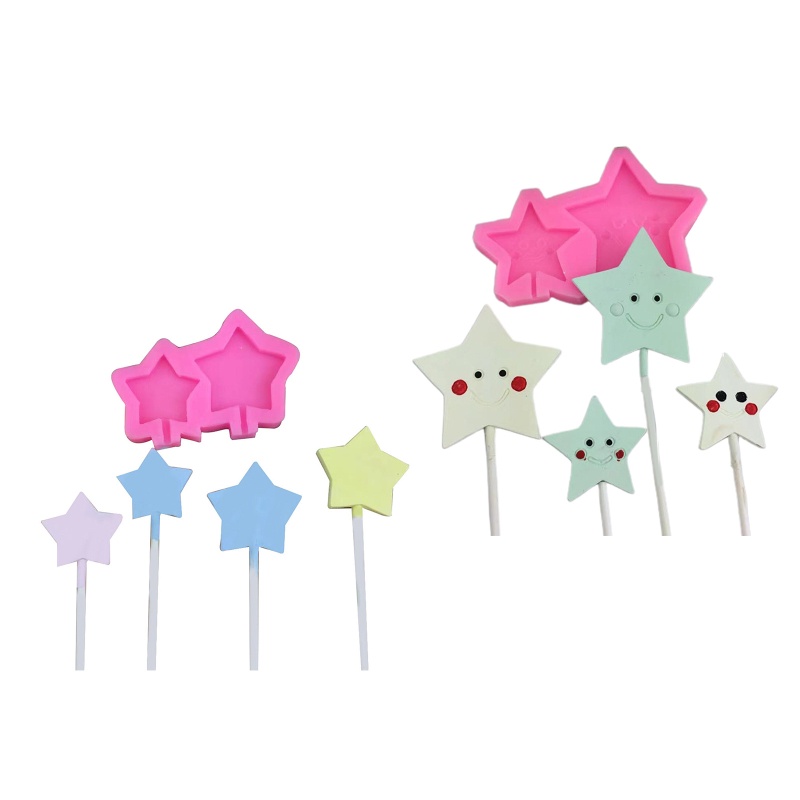 Khuôn Làm Kẹo Mút / Sô Cô La / Mặt Trăng / Ngôi Sao Chịu