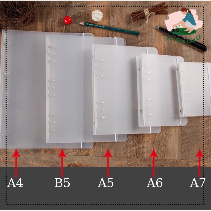 Bìa còng nhựa A4 B5 A5 A6 planner