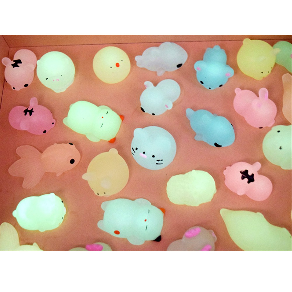 Set 30 Đồ chơi Squishy Giảm Stress Hình Động Vật Hoạt Hình Dễ Thương Cho Bé