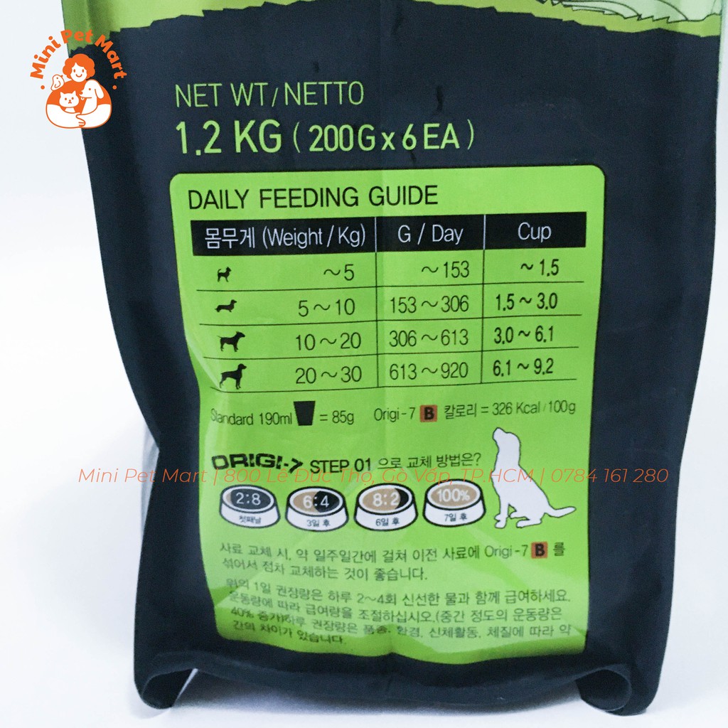 [1,2kg] Thức ăn hạt mềm cho chó vị thịt bò ORIGI-7